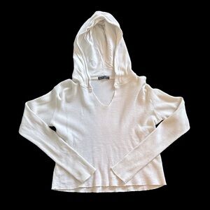 White Brandy Melville Cropped Hoodie